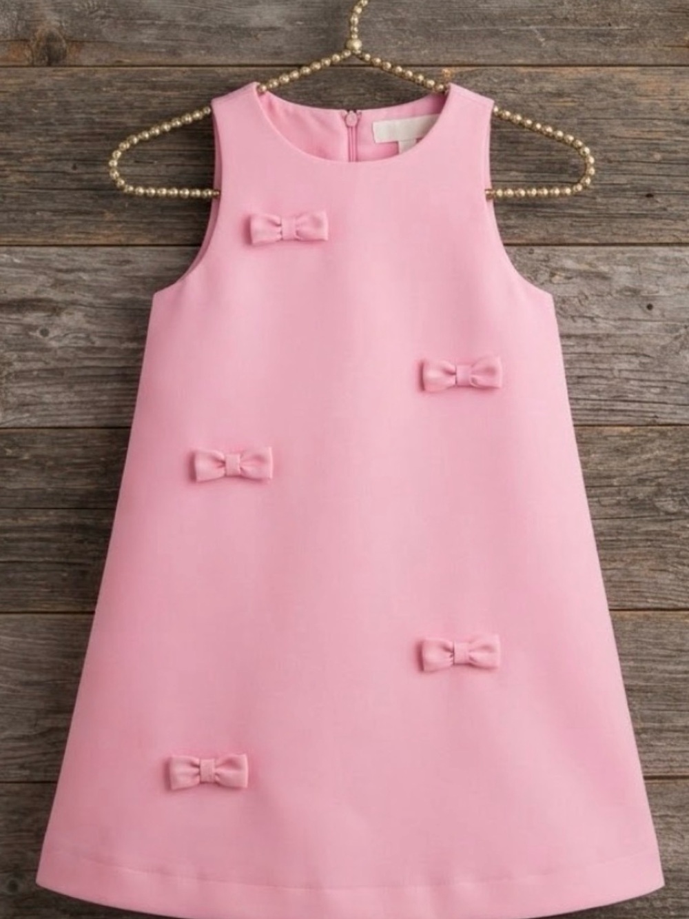 Gorgeous Girls' Zara Pink A-Line Dress with Bows - Size 11-12 Years